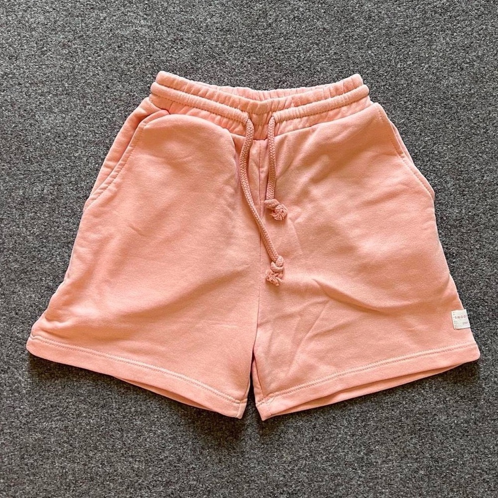 NWT Pull&Bear Peach Pink High Waisted Sweat Shorts Women’s XS Comfy Loungewear